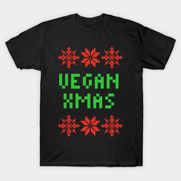 Vegan Xmas - Ugly Christmas Sweater Style T-Shirt by isstgeschichte